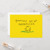 Regering komt uit de vlag REE SNEKRIGHT Gadsden Kaart (Voorkant / Achterkant in situ)