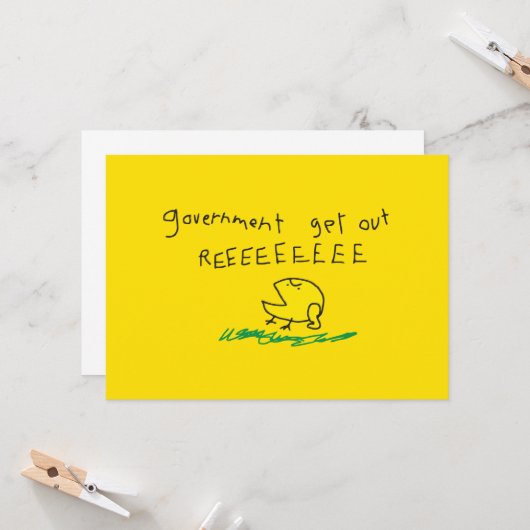 Regering komt uit de vlag REE SNEKRIGHT Gadsden Kaart (Voorkant / Achterkant in situ)