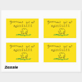 Regering komt uit de vlag REE SNEKRIGHT Gadsden Rechthoekige Sticker (Vel)