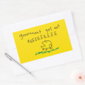 Regering komt uit de vlag REE SNEKRIGHT Gadsden Rechthoekige Sticker (Envelop)