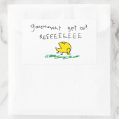 Regering komt uit de vlag REE SNEKRIGHT Gadsden Rechthoekige Sticker (Tas)