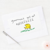 Regering komt uit de vlag REE SNEKRIGHT Gadsden Rechthoekige Sticker (Envelop)