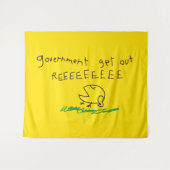 Regering komt uit de vlag REE SNEKRIGHT Gadsden Wandkleed (Voorkant (horizontaal))