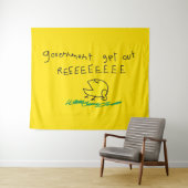 Regering komt uit de vlag REE SNEKRIGHT Gadsden Wandkleed (In Situ (horizontaal))