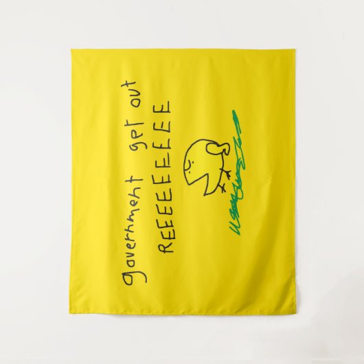 Regering komt uit de vlag REE SNEKRIGHT Gadsden Wandkleed (Voorkant)