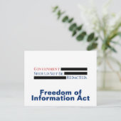 Regering mag niet worden teruggedraaid FOIA Light Briefkaart (Staand voorkant)