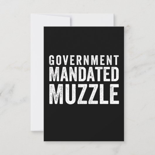 Regering Mandated Muzzle Notitiekaartje (Voorkant)