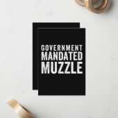 Regering Mandated Muzzle Notitiekaartje (Voorkant / Achterkant in situ)