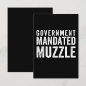 Regering Mandated Muzzle Notitiekaartje (Voorkant / Achterkant)