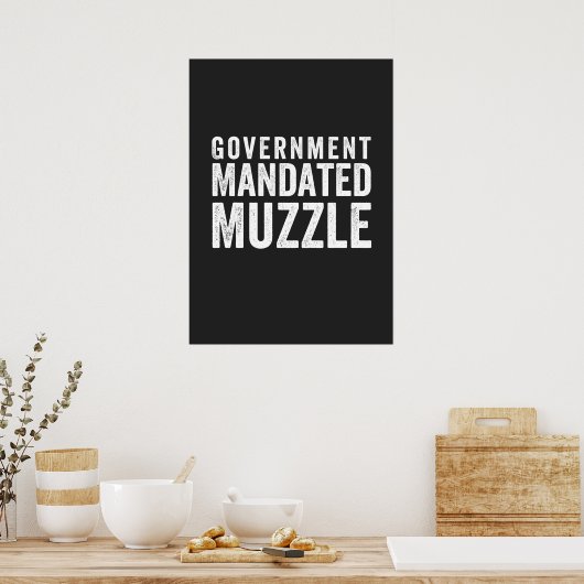 Regering Mandated Muzzle Poster (Keuken)