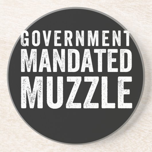 Regering Mandated Muzzle Zandsteen Onderzetter (Voorkant)