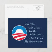 Regering niet vertrouwen briefkaart (Voorkant / Achterkant)