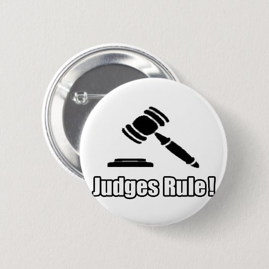 Regering rechters! ronde button 5,7 cm (Voorkant /achterkant)