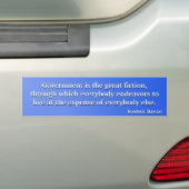 Regering van de Grote Fictie (Bastiat) Bumpersticker (Op auto)