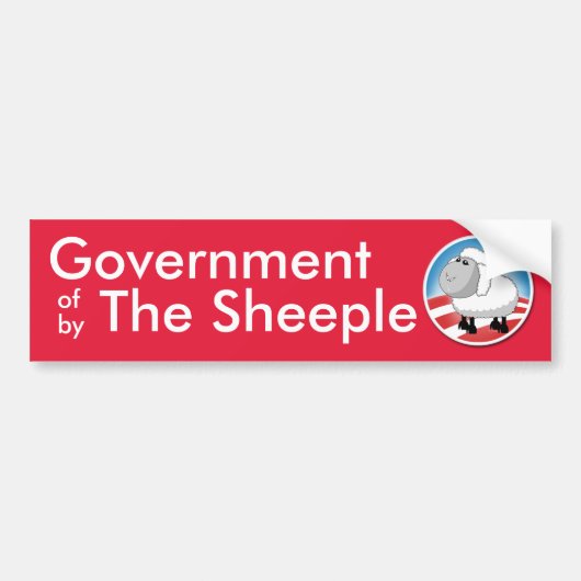 Regering van de Sheeple Bumpersticker (Voorkant)