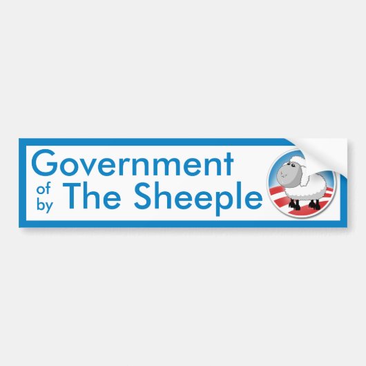Regering van de Sheeple Bumpersticker (Voorkant)