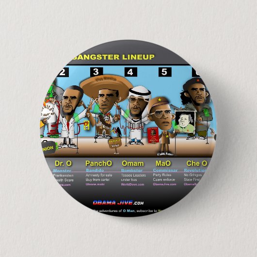 Regering van Gangster Ronde Button 5,7 Cm (Voorkant)