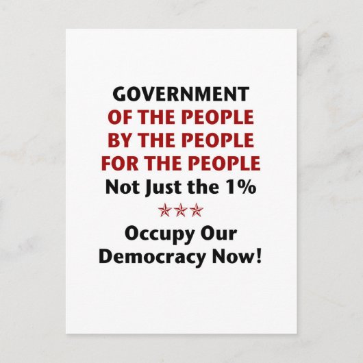 Regering van het volk briefkaart (Voorkant)