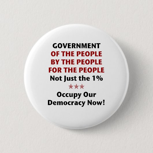 Regering van het volk ronde button 5,7 cm (Voorkant)