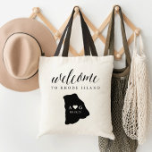 Regering van Rhode Island Silhouette Wedding Welco Tote Bag