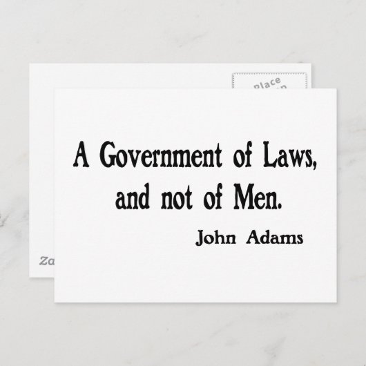 Regering van wetten briefkaart (Voorkant / Achterkant)