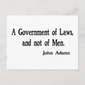 Regering van wetten briefkaart (Voorkant)
