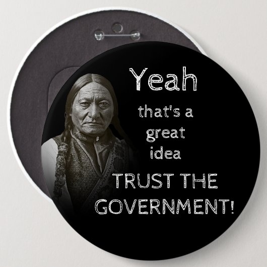 Regering vertrouwen ronde button 6,0 cm (Voorkant /achterkant)