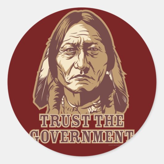 Regering vertrouwen ronde sticker (Voorkant)