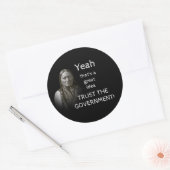 Regering vertrouwen ronde sticker (Envelop)