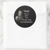 Regering vertrouwen ronde sticker (Tas)