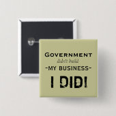 Regering... Vierkante Button 5,1 Cm (Voorkant /achterkant)