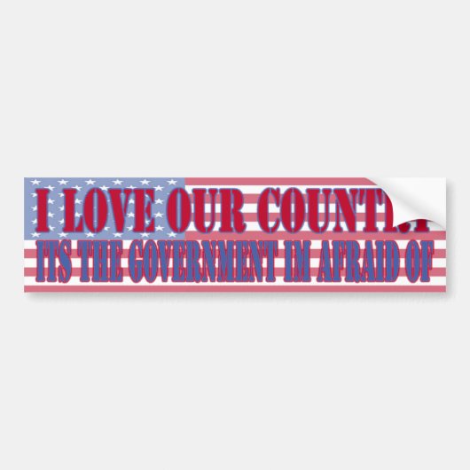 regeringsbumper bumpersticker (Voorkant)
