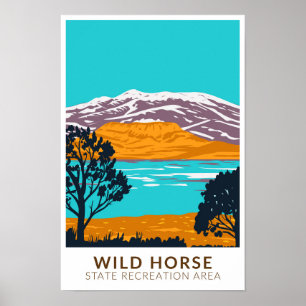 Regeringsgebied Nevada in de provincie Wild Horse Poster