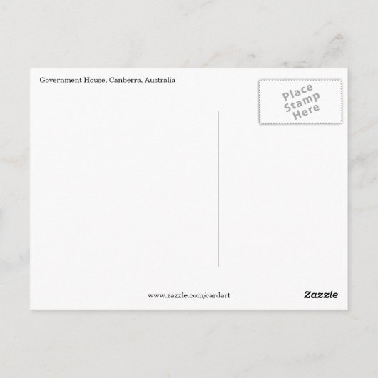 regeringsgebouw canberra briefkaart (Achterkant)