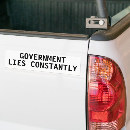 Regeringsgezindheid Bumpersticker (Op Truck)