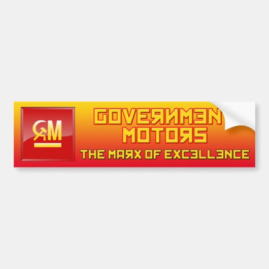Regeringsmotors - Marx of Excellence BumperSticker (Voorkant)
