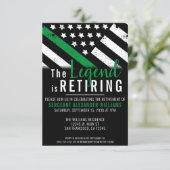 Regeringspartij Militaire Thin Green Line Army Kaart (Staand voorkant)