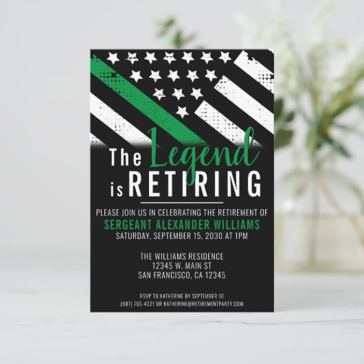 Regeringspartij Militaire Thin Green Line Army Kaart (Staand voorkant)