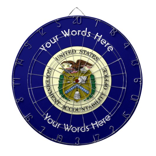 Regeringsverantwoordingsplicht Kantoor GAO Dartbord (Voorkant)