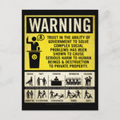 Regeringswaarschuwing Briefkaart (Voorkant)