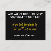 Regeringswaarschuwingskaarten Visitekaartje (Achterkant)