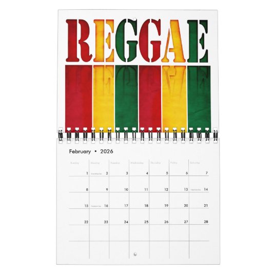 Reggaalrooster - Klein Kalender (Feb 2026)
