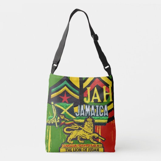 Reggaalsteppers Rasta Bag Cross Over Body Design Crossbody Tas (Achterkant)