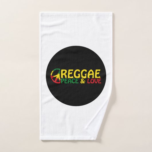 Reggaart met positieve woorden Vrede en Liefde Handdoek (Handdoek)