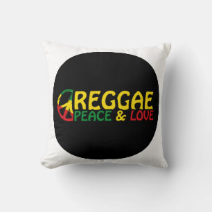 Reggaart met positieve woorden Vrede en Liefde Kussen