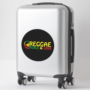 Reggaart met positieve woorden Vrede en Liefde Sticker