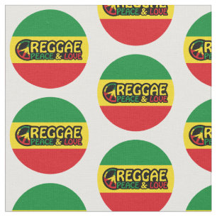 Reggaart met positieve woorden Vrede en Liefde Stof