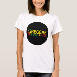 Reggaart met positieve woorden Vrede en Liefde T-shirt