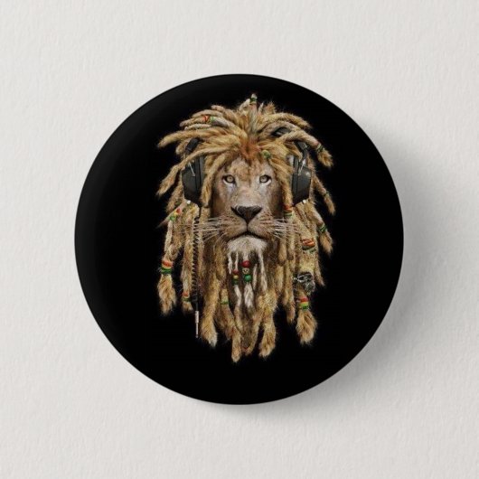 reggade lion ronde button 5,7 cm (Voorkant)