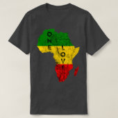 Reggae Africa Map Rasta Regae Music Rastafari Afri T-shirt (Design voorkant)